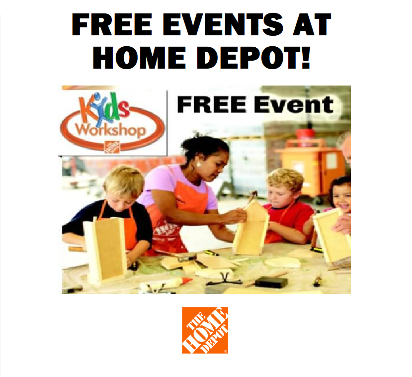 Image FREE DIY Workshops for Adult & Kids at Home Depot For November 