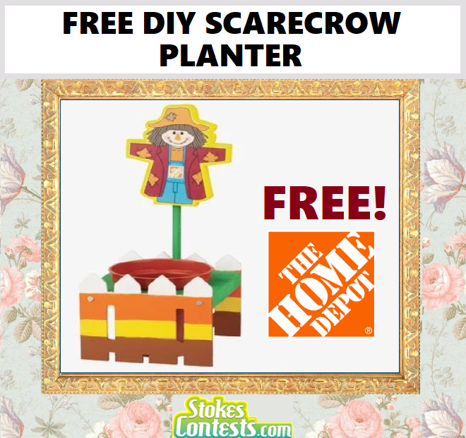 Image FREE DIY ScareCrow Planter @Home Depot