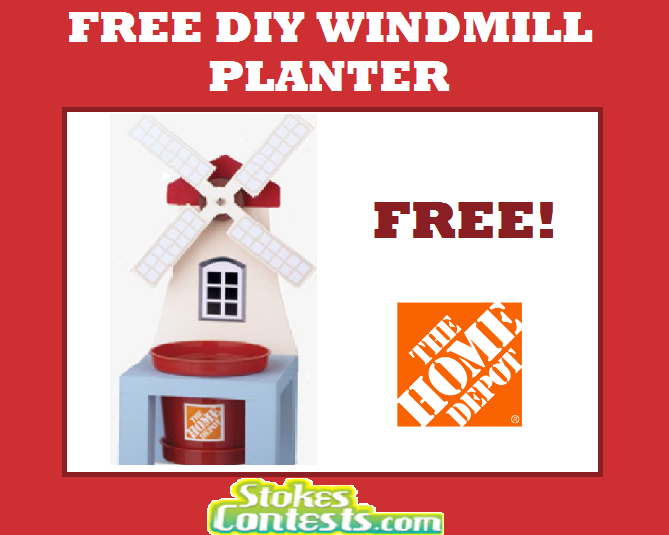 Image FREE DIY Windmill Planter at Home Depot