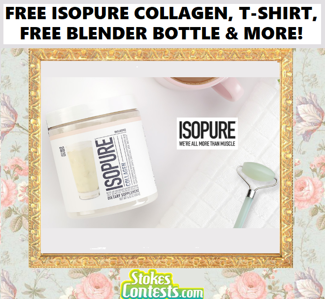 Image FREE ISOPURE Collagen, FREE ISOPURE T-Shirt, FREE ISOPURE Blender Bottle & MORE!