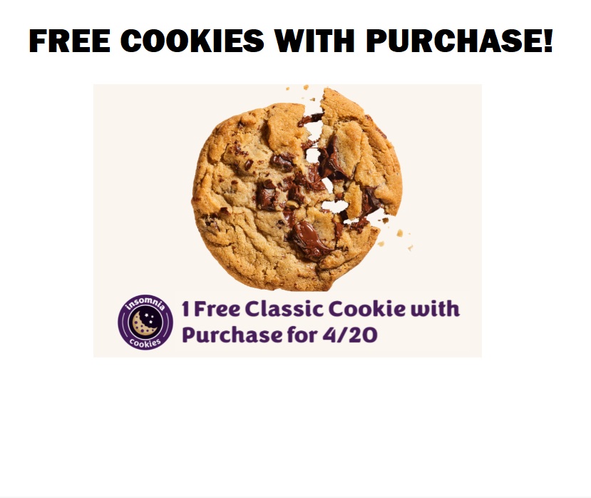 Image FREE Classic Cookie with Purchase at Insomnia Cookies! TODAY ONLY!