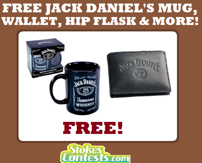 Image FREE Jack Daniel's Mug, Wallet, Hip Flask & MORE!