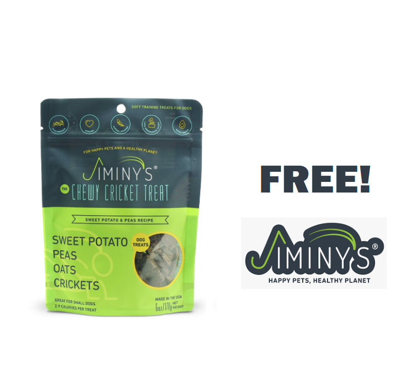 Image FREE Jiminy’s Sweet Potato & Peas Soft & Chewy Training Dog Treats