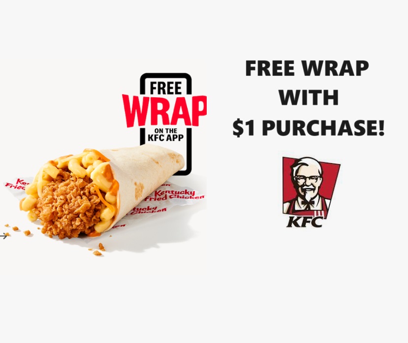 Image FREE Wrap with $1 Purchase at KFC 