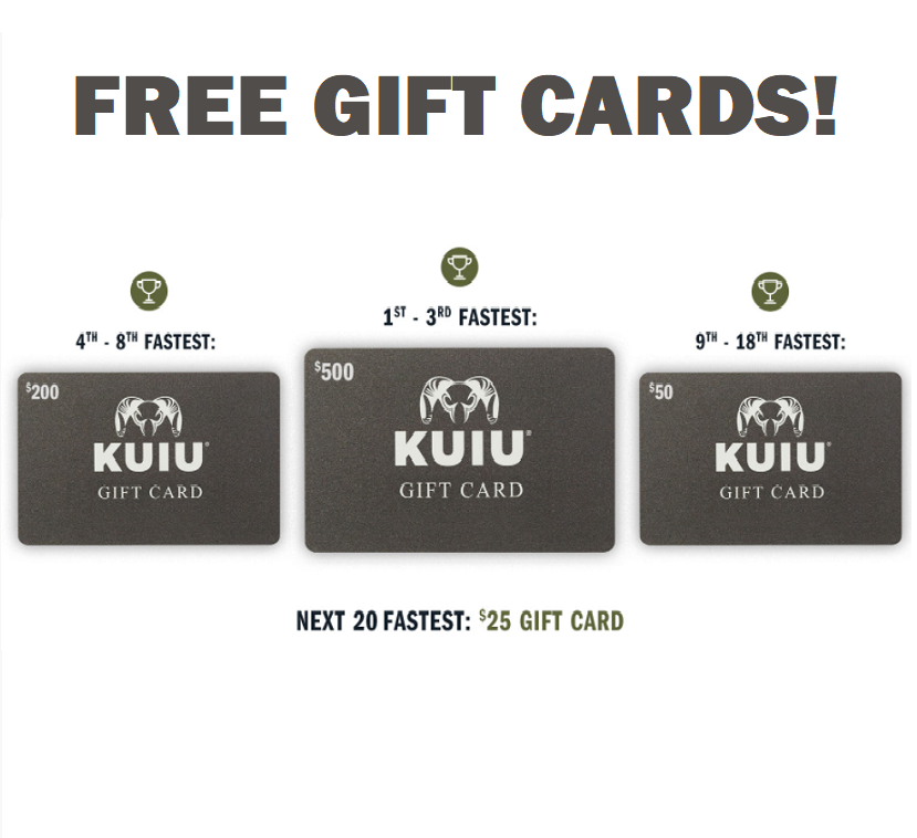 Image FREE $25-$500 Kuiu Gift Cards