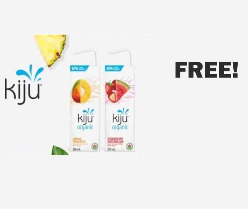 Image FREE Kiju Organic Juice and SunRype Pure Apple Juice