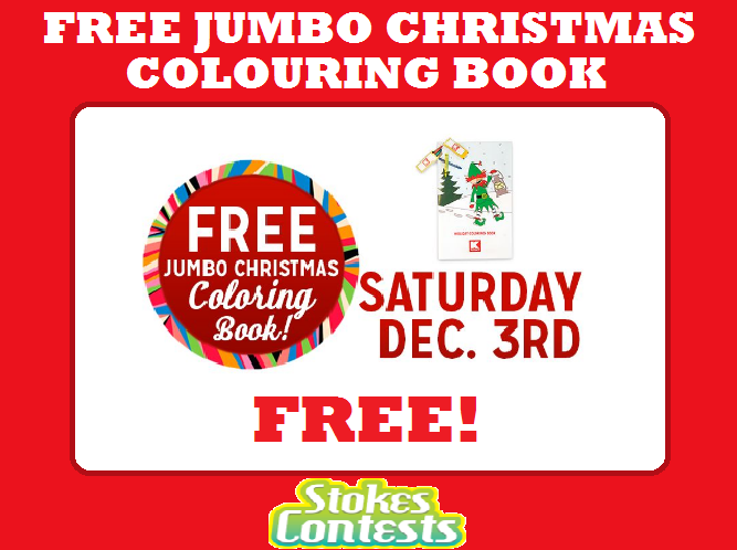 Image FREE Jumbo Christmas Colouring Book TOMORROW ONLY!