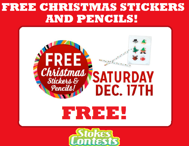 Image FREE Christmas Stickers and Pencils TOMORROW ONLY!