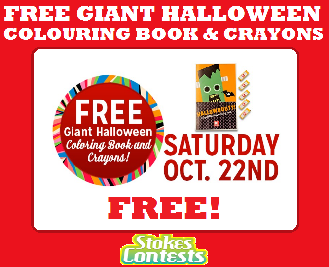 Image FREE Giant Halloween Colouring Book & Crayons TOMORROW ONLY!