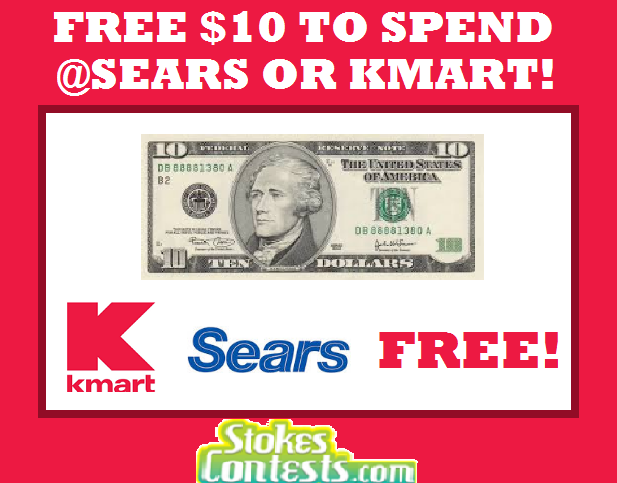 Image FREE $10 to Spend at Sears Or Kmart!