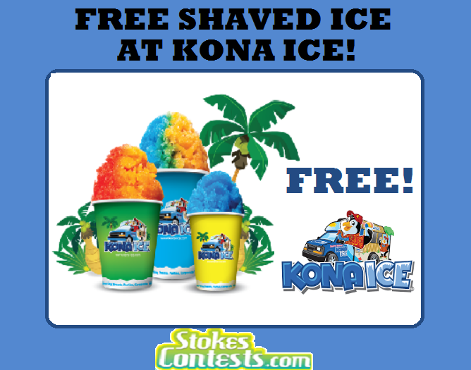 Image FREE Shaved Ice at Kona Ice! TODAY ONLY!