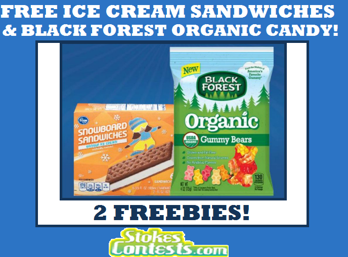 Image FREE Kroger Ice Cream Sandwiches & FREE Black Forest Organic Candy! TODAY ONLY!