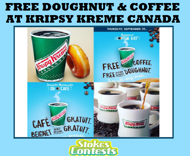 Image FREE Coffee & FREE Original Glazed Doughnut at Krispy Kreme Canada TODAY ONLY!