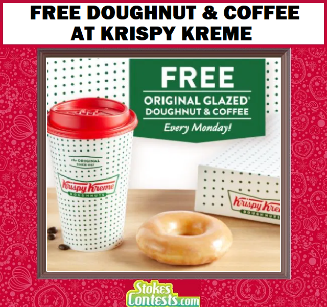 Image FREE Original Glazed Doughnut & Medium Coffee At Krispy Kreme
