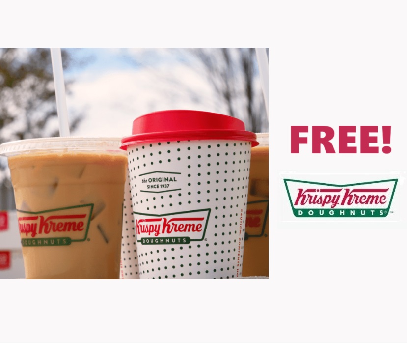 Image FREE Hot or Iced Coffee with ANY Purchase at Krispy Kreme