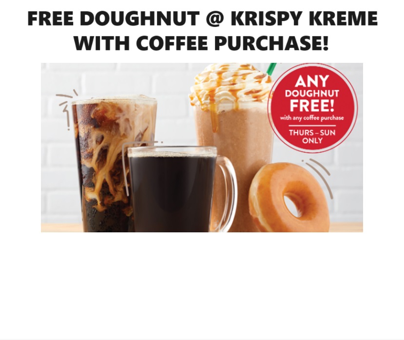 Image FREE Doughnut at Krispy Kreme with Coffee Purchase