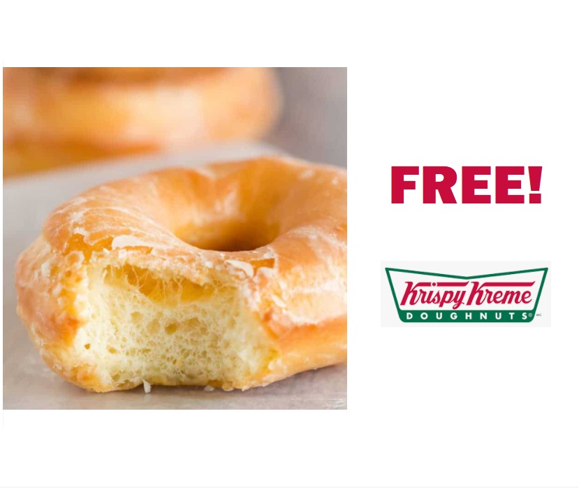 Image FREE Original Glazed Doughnut at Krispy Kreme! On July 4.