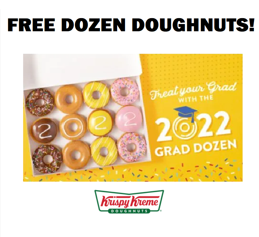 Image FREE Dozen Doughnuts @ Krispy Kreme For Graduating High School & College Students