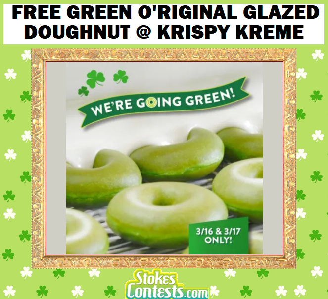 Image FREE Green O’riginal Glazed Doughnut @ Krispy Kreme