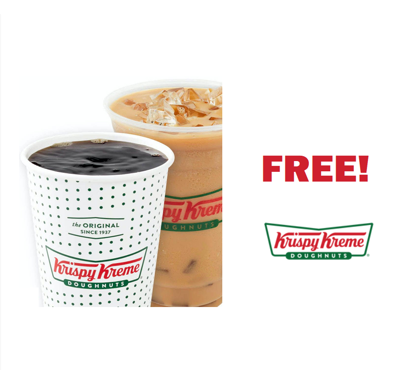 Image FREE Hot or Iced Coffee with ANY Purchase @Krispy Kreme