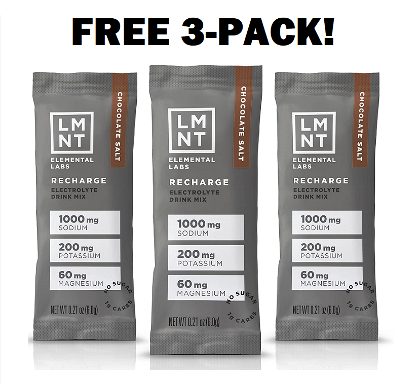 Image FREE 3-Pack Of LMNT Mint Chocolate Electrolyte Drink Mix