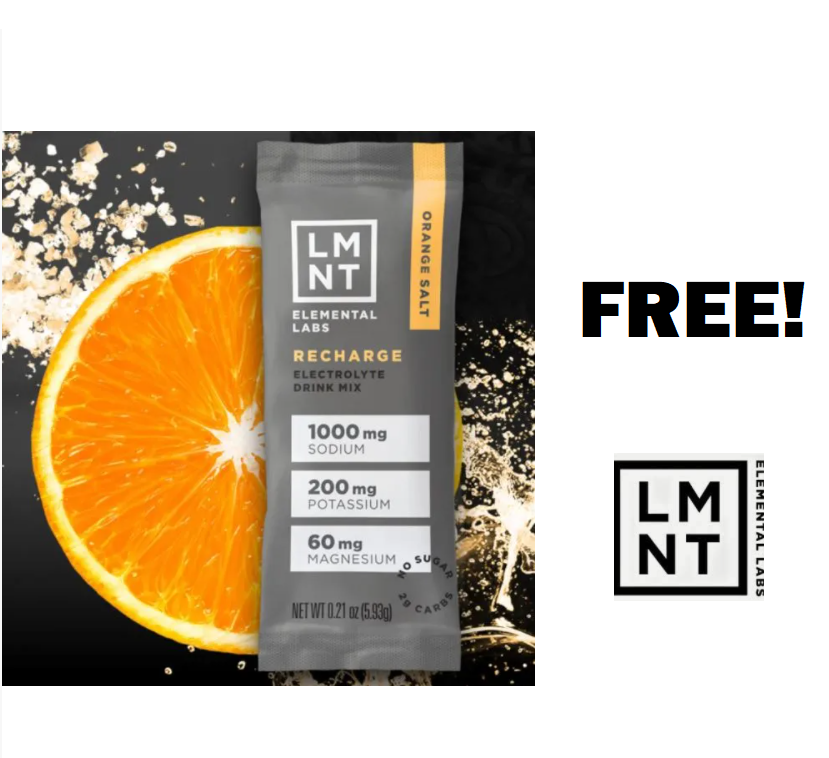 Image FREE LMNT Orange Salt Electrolyte Drink Mix