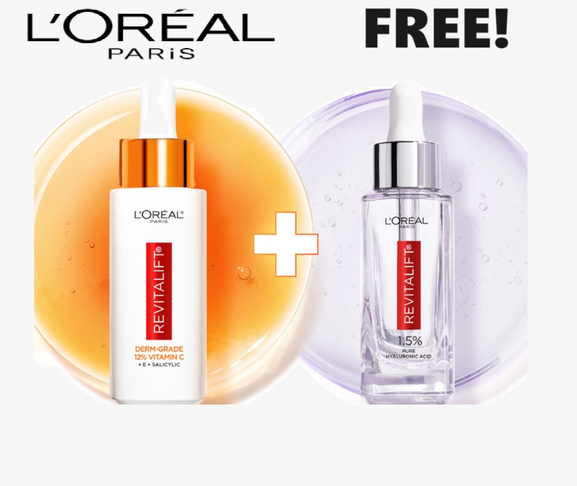 Image FREE L’Oréal Paris 12% Pure Vitamin C & Hyaluronic Acid Plumping Serum