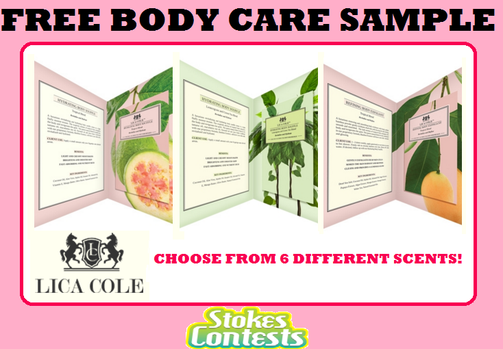 Image FREE Body Care Samples from Lica Cole