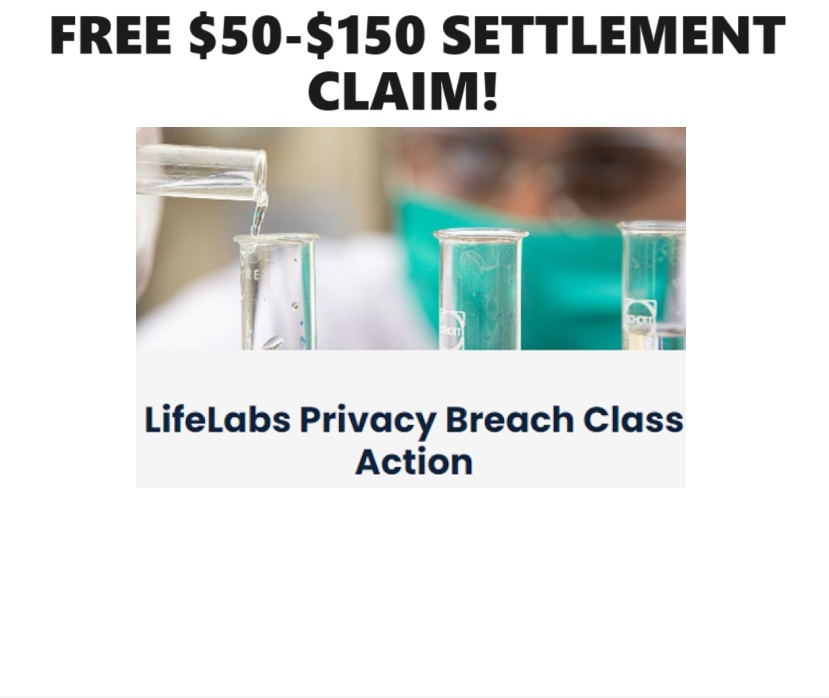 Image FREE $50-$150 Settlement Claim from LifeLabs