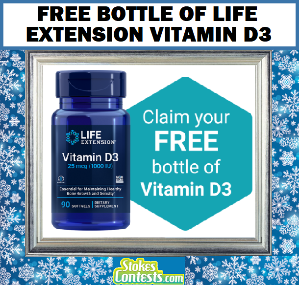 Image FREE BOTTLE Of Life Extension Vitamin D3