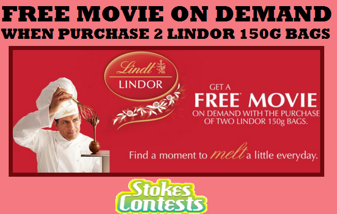 Image FREE Movie On Demand When You Purchase Two Bags Of Lindor (Canada)