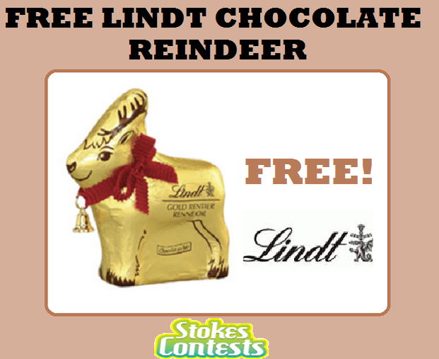 Image FREE Lindt Chocolate Reindeer