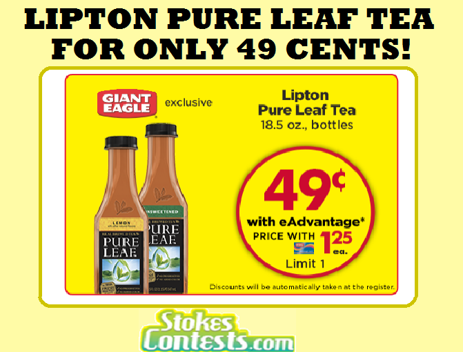 Image Lipton Pure Leaf Tea ONLY 49 CENTS!