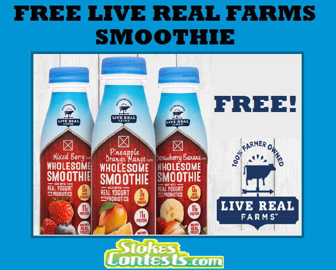 Image FREE Live Real Farms Smoothie! TODAY ONLY!