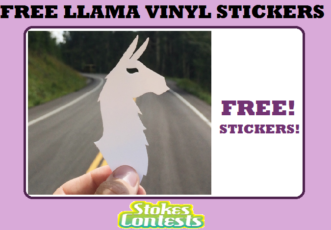 Image FREE Llama Vinyl Sticker