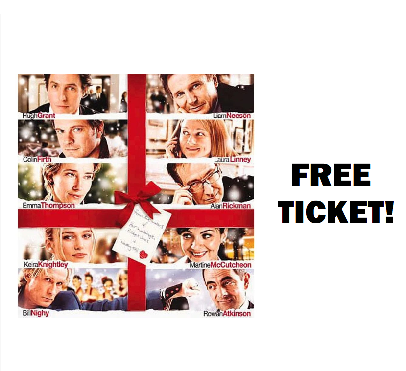 Image FREE Love Actually Cinema Tickets