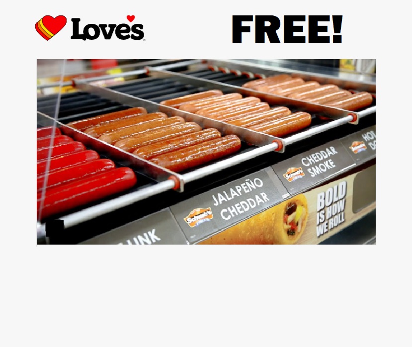 Image FREE Hot Dog or Roller Grill Item at Love's Travel Stops! TODAY ONLY!