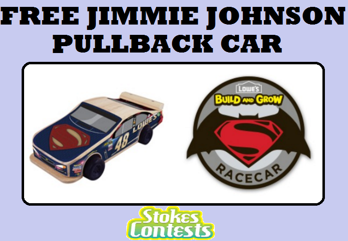 Image FREE Jimmie Johnson Pullback Car at Lowe's Build & Grow