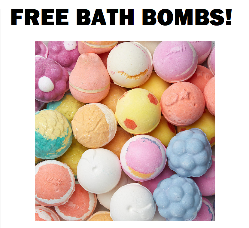 Image FREE Bath Bombs at LUSH Stores! TODAY!