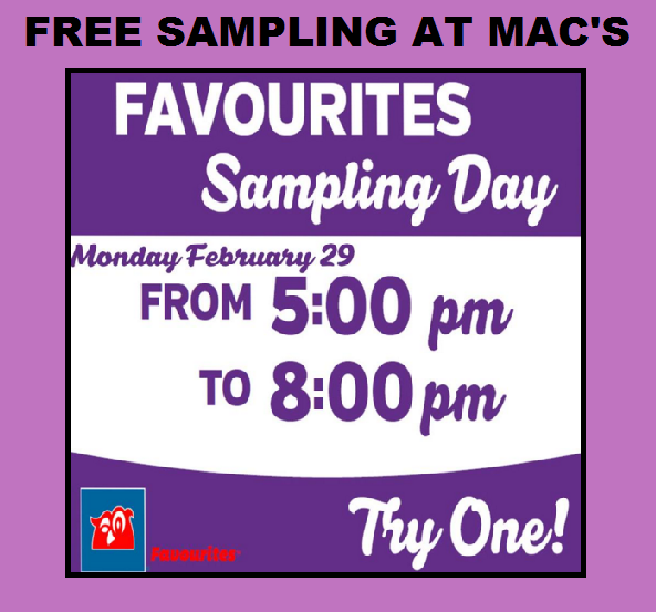 Image FREE Samples at Mac's Convenience Store (Ontario) 