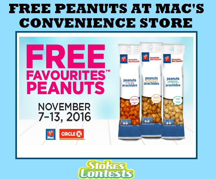 Image FREE Peanuts at Mac's Convenience Store (Ontario)