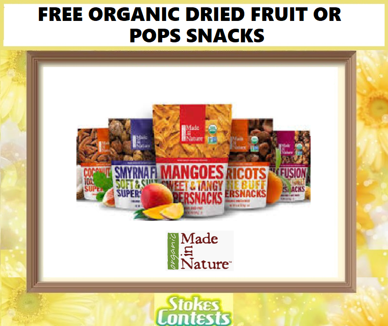 Image FREE ORGANIC Dried Fruit or Pops Snack