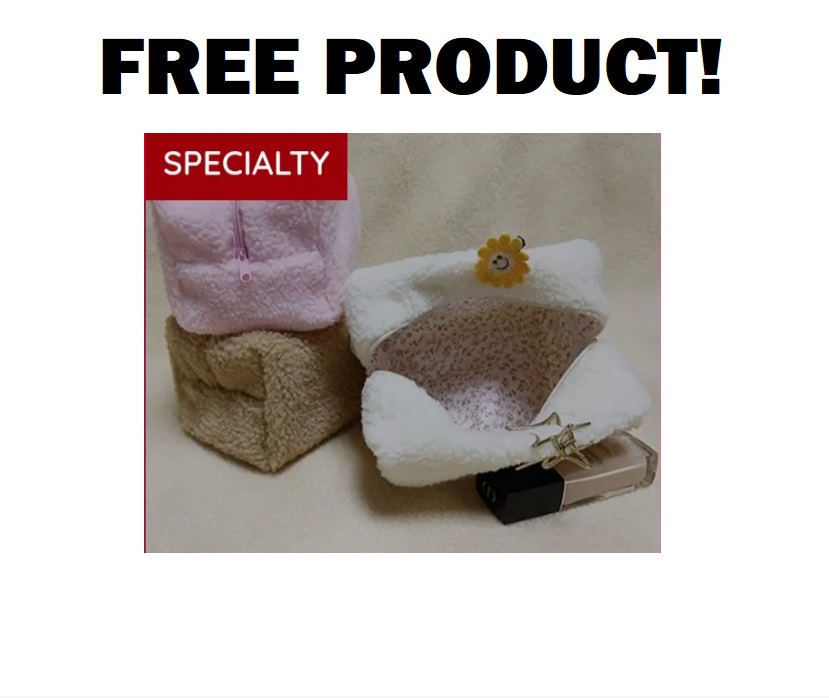 Image FREE Soft Furry Makeup Pouch