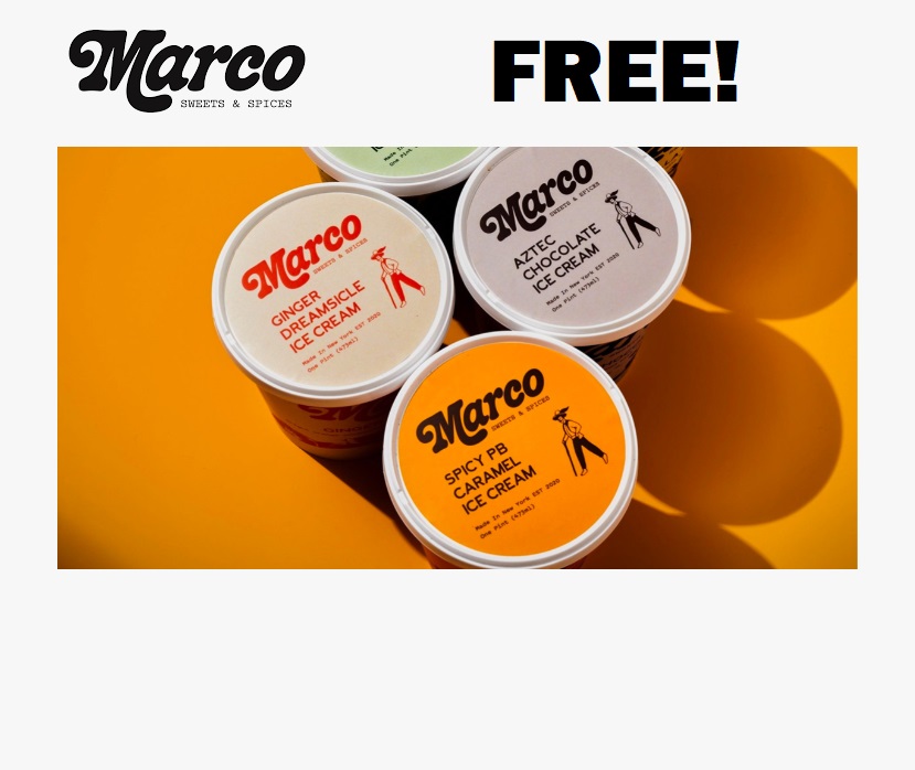 Image FREE Pint of Marco Ice Cream