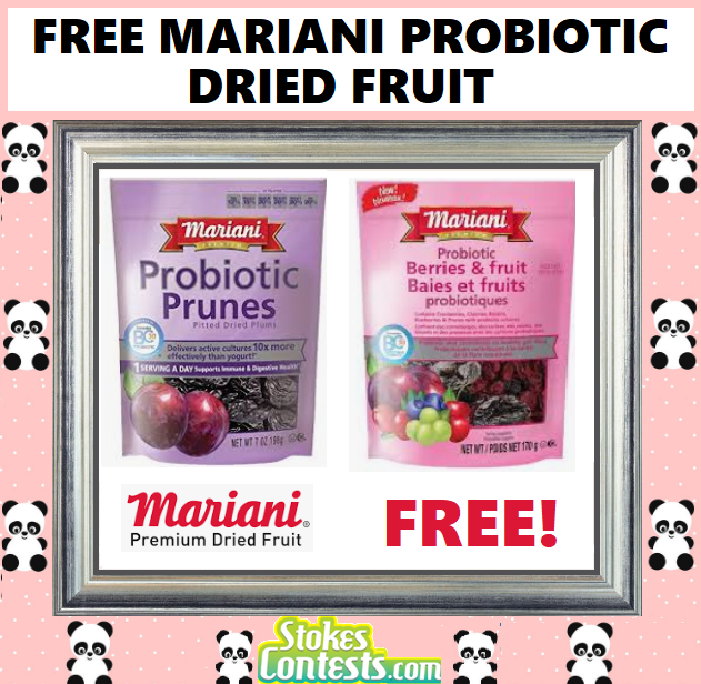 Image FREE BAG of Mariani Probiotic Dried Fruit TODAY!