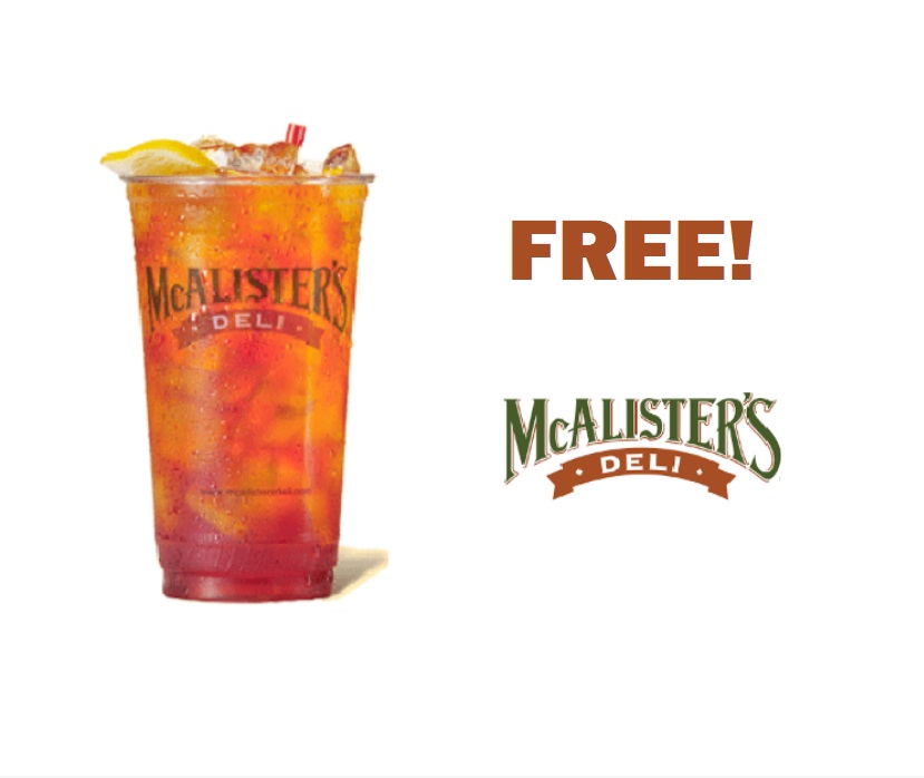 Image FREE 32oz Sweet Tea at McAlister’s Deli 