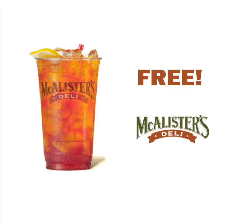 Image FREE Tea at McAlister’s Deli On July 21