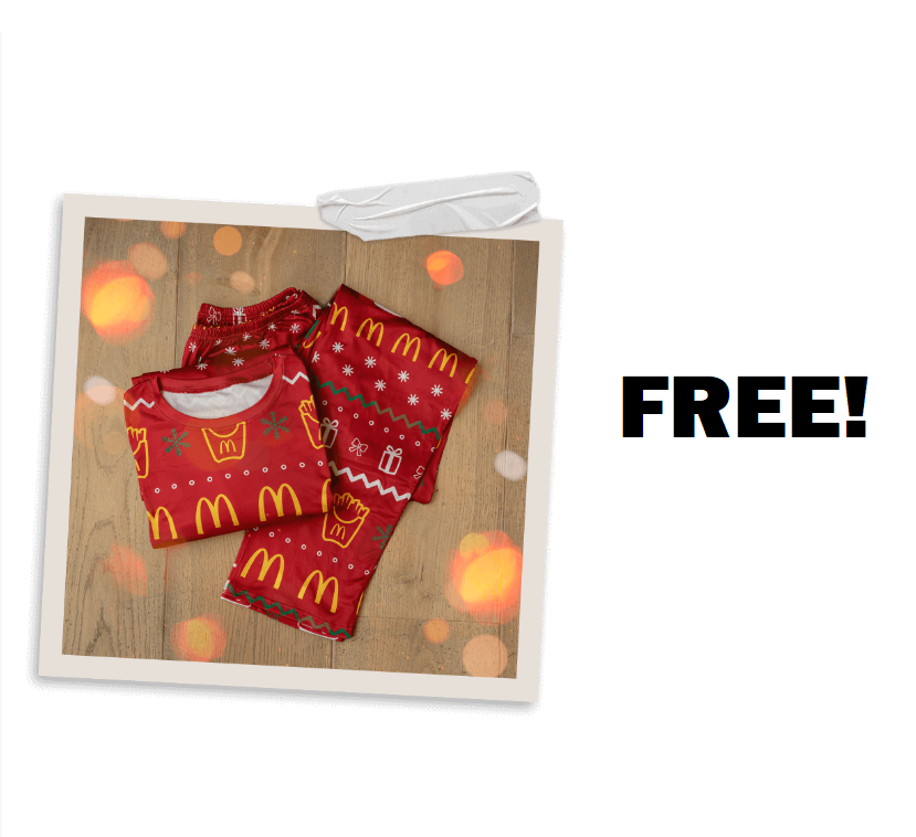 Image FREE McDonald’s Christmas Pajamas