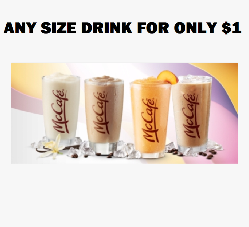 Image Get Any Size Fountain Drink for $1 at McDonald's