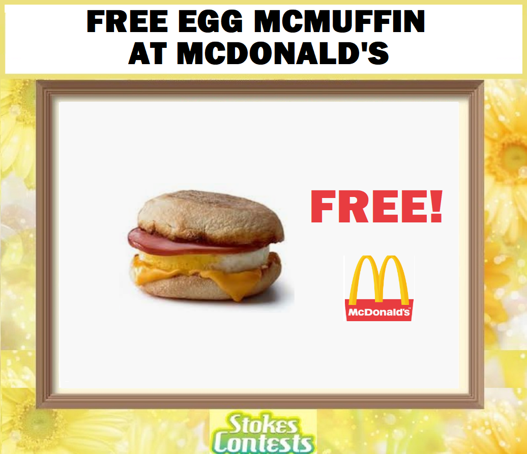 Image FREE Egg McMuffin at McDonald’s